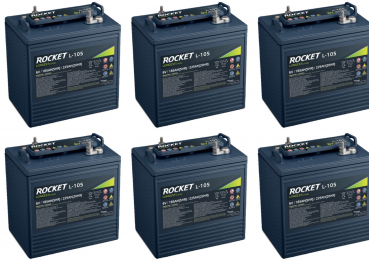 1 Satz Batterien Sebang L105 6 Volt ( 6 Stück) - Alternativ zur Trojan T-105